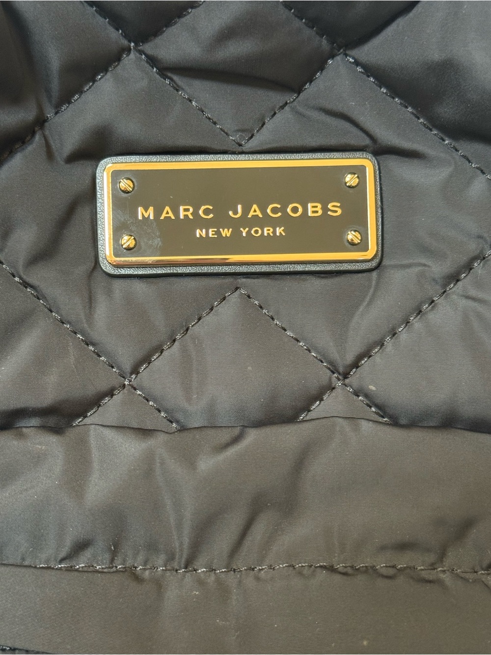 Marc Jacobs Black Quilted Nylon Mini Backpack Gold Hardware NWOT - Picture 8 of 10